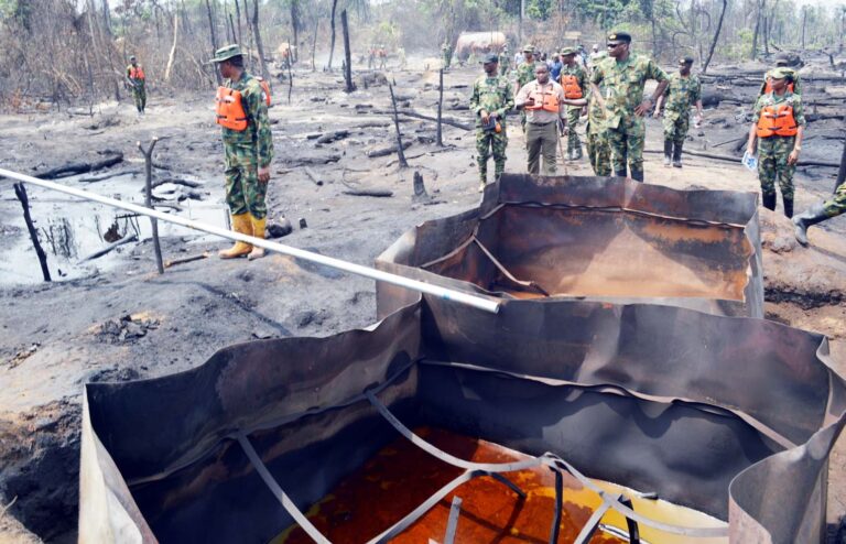 Navy Dismantles Six Illegal Refining Sites In Delta, Seize 11,550 Litres of Crude Oil