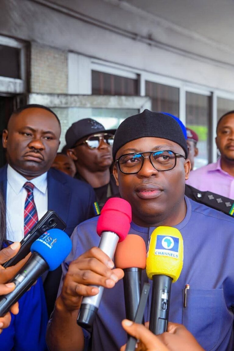 Rivers Civil Servants Go Wild With Joy As Fubara Visits Burnt Secretariat Building