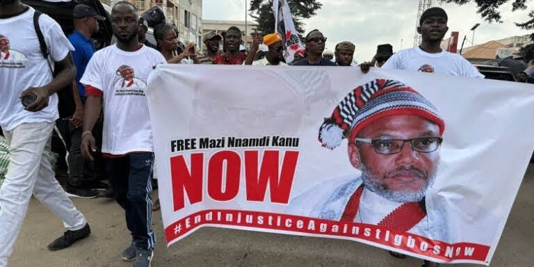 #FreeNnamdiKanuNow: Court Activities Paralysed, Hearing Stalled In Police Suit Against Protesters