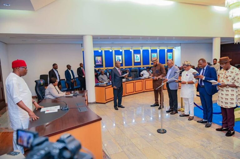Fubara swears In Five Commissioners, Demands Top Performance