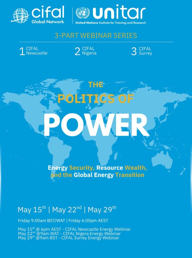 Nigeria’s Energy Future Takes Centre Stage As CIFAL Global Network, UNITAR Webinar Series Holds At RSU, Friday